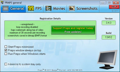 游戏录像软件Fraps更新至3.4.3 _软件学园_科技时代_新浪网